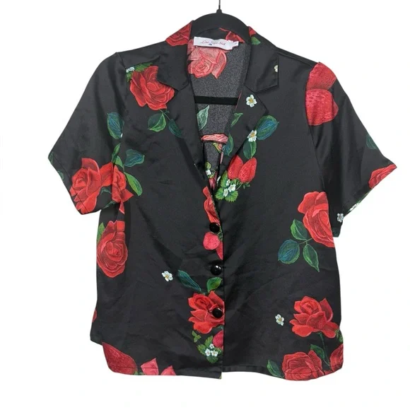 Lisa Says Gah Floral Rose SET Size Small - Picture 6 of 16